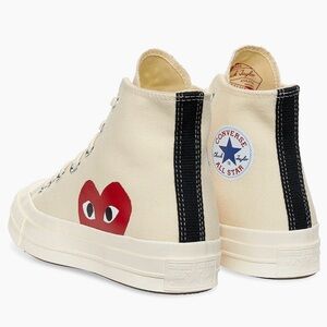 Converse Comme des garcions Women's 
High-Top Sneakers with Red Heart